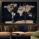 Grunge Wall Art World Map Canvas Print by MyGreatCanvas | Canvas Wall Art Prints | Photo Prints & Wall Decor
