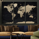 World Map Wall Art Print – Detailed Map of the World Wall by MyGreatCanvas | Canvas Wall Art Prints | Photo Prints & Wall Decor