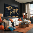 Framed Large World Map Wall Art Canvas Print – Stunning