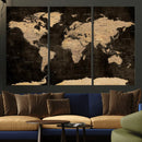 World Map Canvas Print – Detailed Map of the World Wall Art