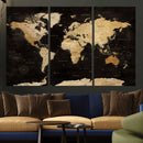 Extra Large World Map Canvas Print – Detailed Map Classic