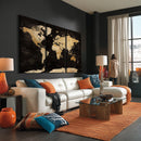 Extra Large World Map Canvas Print – Detailed Map Classic