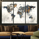World Map Wall Art Canvas Print for Office Wall Decor by MyGreatCanvas | Canvas Wall Art Prints | Photo Prints & Wall Decor