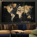 World Map Canvas Wall Art with Famous Landmarks – Framed by MyGreatCanvas | Canvas Wall Art Prints | Photo Prints & Wall Decor