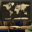 World Map Canvas Print – Framed World Map Wall Art for