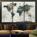 World Map Canvas Print – Framed Travel Map Wall Art for by MyGreatCanvas | Canvas Wall Art Prints | Photo Prints & Wall Decor