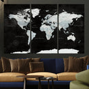 World Map Canvas Print – Framed Push Pin Wall Art, Color by MyGreatCanvas | Canvas Wall Art Prints | Photo Prints & Wall Decor