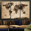 World Map Wall Art Canvas Print by MyGreatCanvas | Canvas Wall Art Prints | Photo Prints & Wall Decor