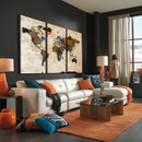 World Map Canvas Print – Framed Travel Map Wall Art for