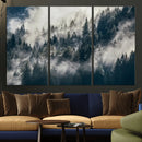Foggy Mountain Forest Canvas Print, Misty Pine Trees Nature by MyGreatCanvas | Canvas Wall Art Prints | Photo Prints & Wall Decor