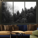 Black White Forest Wall Art Canvas Print, Misty Pine Tree by MyGreatCanvas | Canvas Wall Art Prints | Photo Prints & Wall Decor
