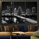 Austin Skyline Wall Art Canvas Print, Austin Downtown Night by MyGreatCanvas | Canvas Wall Art Prints | Photo Prints & Wall Decor