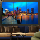 Boston Wall Art Canvas Print, Boston City Downtown Night by MyGreatCanvas | Canvas Wall Art Prints | Photo Prints & Wall Decor