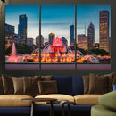 Chicago Wall Art Canvas Print - Chicago City Downtown Night by MyGreatCanvas | Canvas Wall Art Prints | Photo Prints & Wall Decor