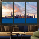 Chicago Wall Art Canvas Print - Chicago City Downtown Night by MyGreatCanvas | Canvas Wall Art Prints | Photo Prints & Wall Decor