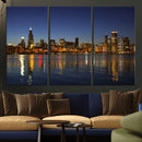 Chicago Wall Art Canvas Print - Chicago City Downtown Night by MyGreatCanvas | Canvas Wall Art Prints | Photo Prints & Wall Decor