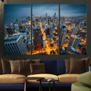 Chicago Wall Art Canvas Print - Chicago City Downtown Night by MyGreatCanvas | Canvas Wall Art Prints | Photo Prints & Wall Decor