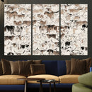 Abstract Texas Cow Canvas Print for Cabin and Western Home by MyGreatCanvas | Canvas Wall Art Prints | Photo Prints & Wall Decor