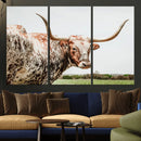 Texas Catle Longhorn Wall Art Canvas Print for Farmhouse by MyGreatCanvas | Canvas Wall Art Prints | Photo Prints & Wall Decor