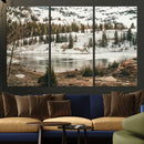 Snowy Mountain Landscape Wall Art Canvas Print, Alpine Pine by MyGreatCanvas | Canvas Wall Art Prints | Photo Prints & Wall Decor