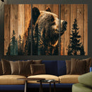 Rustic Bear Wall Art Canvas Print – Woodland Wildlife by MyGreatCanvas | Canvas Wall Art Prints | Photo Prints & Wall Decor