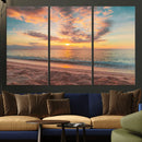 Sunset Beach Wall Art Canvas Print – Soft Coastal by MyGreatCanvas | Canvas Wall Art Prints | Photo Prints & Wall Decor
