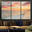 Sunset Beach Wall Art Canvas Print – Soft Coastal by MyGreatCanvas | Canvas Wall Art Prints | Photo Prints & Wall Decor