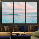 Ocean Wave Wall Art Canvas Print, Pastel Surf Seascape by MyGreatCanvas | Canvas Wall Art Prints | Photo Prints & Wall Decor