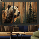 Grizzly Bear Wall Art Canvas Print, Rustic Wildlife Bear by MyGreatCanvas | Canvas Wall Art Prints | Photo Prints & Wall Decor