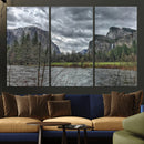 Yosemite Valley River Wall Art Canvas Print, Granite Cliffs by MyGreatCanvas | Canvas Wall Art Prints | Photo Prints & Wall Decor