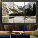 Lake Braies Alpine Landscape Wall Art Canvas Print, by MyGreatCanvas | Canvas Wall Art Prints | Photo Prints & Wall Decor