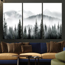 Misty Pine Forest Mountain Landscape Wall Art Canvas Print by MyGreatCanvas | Canvas Wall Art Prints | Photo Prints & Wall Decor