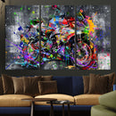 Graffiti Motorcycle Wall Art Canvas Print, Urban Street Art by MyGreatCanvas | Canvas Wall Art Prints | Photo Prints & Wall Decor