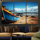 Fishing Boats Wall Art Canvas Print, Coastal Boat Beach by MyGreatCanvas | Canvas Wall Art Prints | Photo Prints & Wall Decor