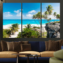 Tropical Beach Wall Art Canvas Print, Palm Tree Ocean by MyGreatCanvas | Canvas Wall Art Prints | Photo Prints & Wall Decor