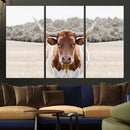 Texas Longhorn Bull Wall Art Canvas Print, Rustic Western by MyGreatCanvas | Canvas Wall Art Prints | Photo Prints & Wall Decor