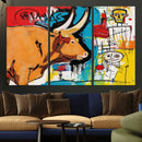 Basquiat Style Bull Graffiti Wall Art Canvas Print, Street by MyGreatCanvas | Canvas Wall Art Prints | Photo Prints & Wall Decor