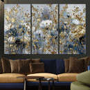 Abstract Floral Wall Art Canvas Print – Gold and Blue by MyGreatCanvas | Canvas Wall Art Prints | Photo Prints & Wall Decor