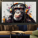 Dj Monkey Wall Art Canvas Print – Colorful Pop Art Banksy by MyGreatCanvas | Canvas Wall Art Prints | Photo Prints & Wall Decor