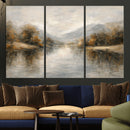 Abstract Landscape Wall Art Canvas Print, Modern Lake by MyGreatCanvas | Canvas Wall Art Prints | Photo Prints & Wall Decor