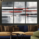 Gray Red Abstract Wall Art Canvas Print, Modern Abstract by MyGreatCanvas | Canvas Wall Art Prints | Photo Prints & Wall Decor