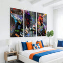 Graffiti Baseball Player Street Art Wall Art Canvas Print