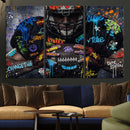Graffiti American Football Player Street Art Wall Art Canvas by MyGreatCanvas | Canvas Wall Art Prints | Photo Prints & Wall Decor