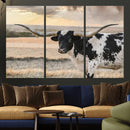 Texas Longhorn Bull Rustic Wall Art Canvas Print by MyGreatCanvas | Canvas Wall Art Prints | Photo Prints & Wall Decor