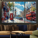 London City Street Wall Art Canvas Print, Big Ben & Red Bus by MyGreatCanvas | Canvas Wall Art Prints | Photo Prints & Wall Decor