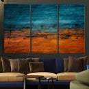 Teal Orange Abstract Wall Art Canvas Print Modern Large by MyGreatCanvas | Canvas Wall Art Prints | Photo Prints & Wall Decor