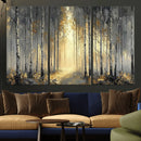 Abstract Birch Forest Wall Art Canvas Print – Modern Gold by MyGreatCanvas | Canvas Wall Art Prints | Photo Prints & Wall Decor