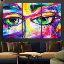Colorful Abstract Face Wall Art Canvas Print – Modern Pop by MyGreatCanvas | Canvas Wall Art Prints | Photo Prints & Wall Decor