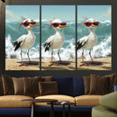 Funny Seagull Wall Art Canvas Print Beach Birds With by MyGreatCanvas | Canvas Wall Art Prints | Photo Prints & Wall Decor
