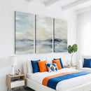 Abstract Coastal Landscape Wall Art Canvas Print – Soft Blue